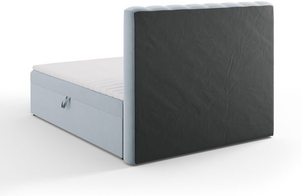 Micadoni Boxspringbett Kelp Samt Hellblau 160x200 Bild 5