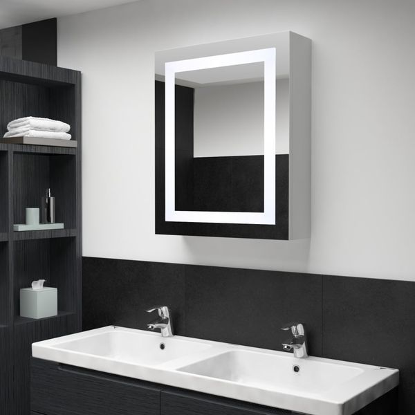 vidaXL LED-Bad-Spiegelschrank 50 x 13 x 70 cm, Mit Beleuchtung [285116]