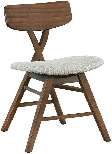 Selsey 'Loomens' Holzstuhl Braun / Beige