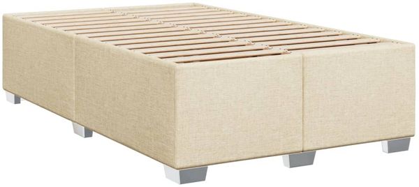 vidaXL Boxspringbett mit Matratze Creme 100x200 cm Stoff 3288111 Bild 8
