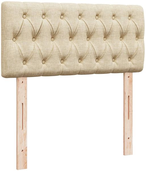 vidaXL Boxspringbett mit Matratze Creme 100x200 cm Stoff 3288111 Bild 7