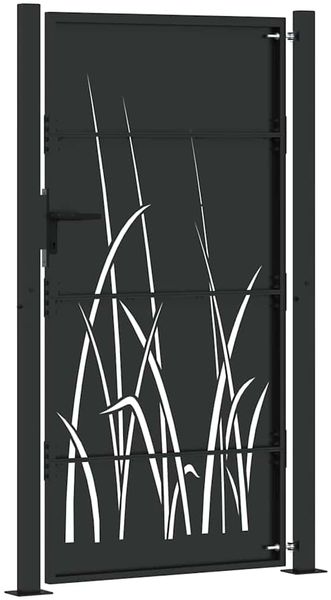vidaXL Gartentor Schwarz 110 x 205 cm Pulverbeschichteter Stahl 42015893 Bild 6