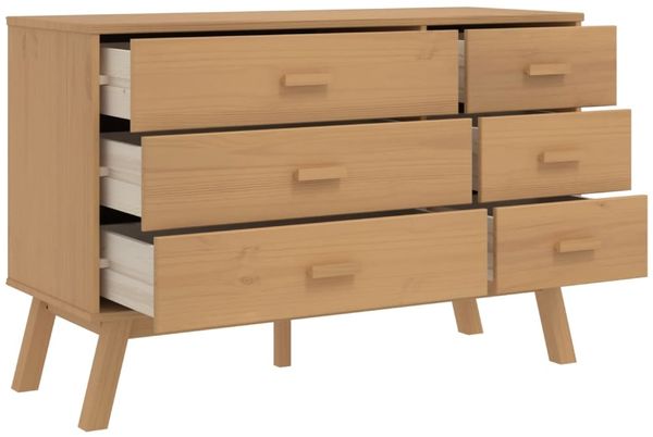 vidaXL Schubladenschrank OLDEN Braun Massivholz Kiefer 358591 Bild 6