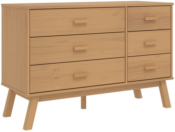vidaXL Schubladenschrank OLDEN Braun Massivholz Kiefer 358591 Bild 2