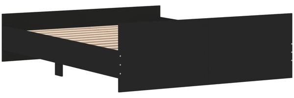 vidaXL Bettgestell mit Kopf- und Fußteil Schwarz 160x200 cm 3203762 Bild 7