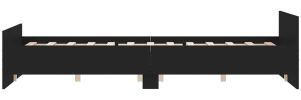 vidaXL Bettgestell mit Kopf- und Fußteil Schwarz 160x200 cm 3203762 Bild 5