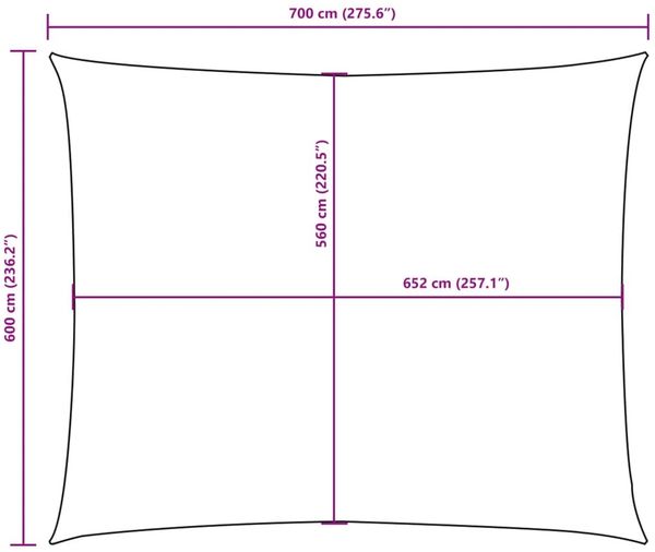 vidaXL Sonnensegel Oxford-Gewebe Rechteckig 6x7 m Dunkelgrün 135497 Bild 10