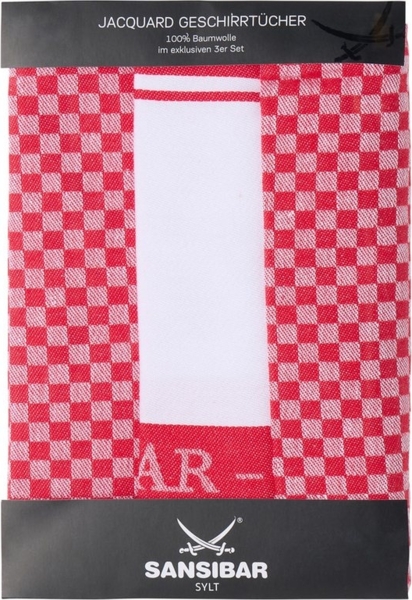 Sansibar Sylt Geschirrtuch Geschirrtücher-Set, 3-tlg, 50x70 cm, 100% Baumwolle, Premium Qualität, (Set, 3x Geschirrtuch, 50x70 cm, zwei verschiedene Designs), Jacquardgewebe, zwei verschiedene Motive Bild 5