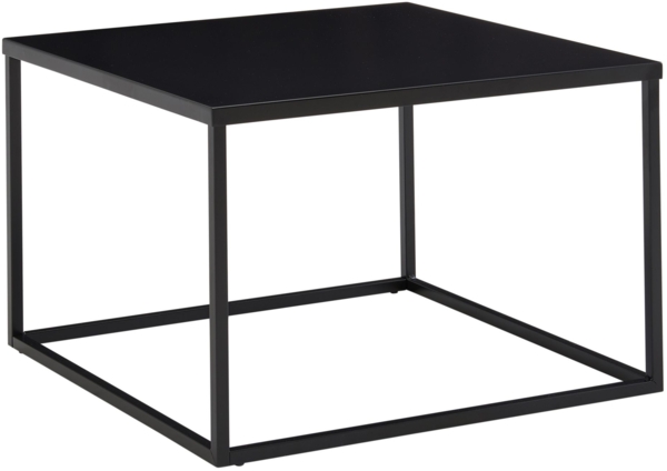 Couchtisch 60 x 60 x 40 cm Metall Wohnzimmertisch Industrial Schwarz, Sofatisch Quadratisch, Loungetisch Kaffeetisch Stahl, Beistelltisch Quadratisch