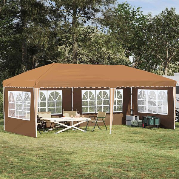 vidaXL Pop-up Partyzelt 575 x 289 x 245 cm Beige 42019793