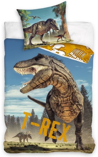 Dinosaurier „T-REX“ Bettwäsche 135 x 200 100 % Baumwolle