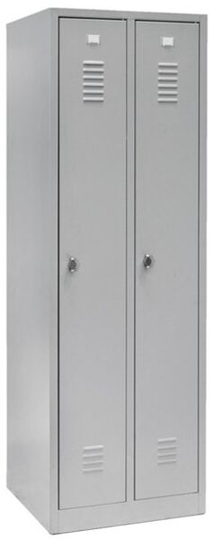 Q-Connect Garderobenschrank 2 Abteile Stahl grau.