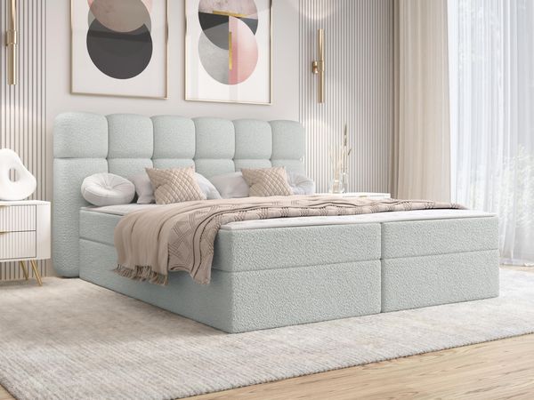 Boxspringbett Selgomi II (Farbe: Lambi 11, Größe: 180x200)