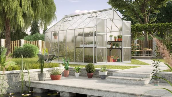 Vitavia Gewächshaus Uranus 9900 BxTxH 257 x 383 x 248 cm 4mm HKP 9,9m² Alu eloxiert