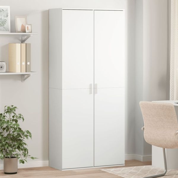 vidaXL Highboard Weiß 80x35x180 cm Holzwerkstoff 3276651