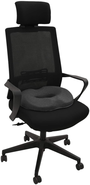 vidaXL Kopfkissen mit Kissen Dunkelgrau 42 x 37 x 8 cm Baumwolle 42012687