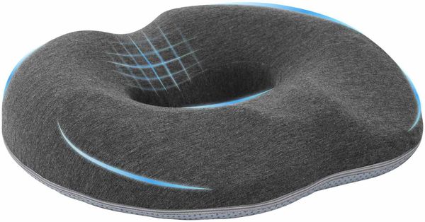 vidaXL Sitzkissen Einfarbig Dunkelgrau 42 x 36,5 x 8 cm Viscoschaum 42012687
