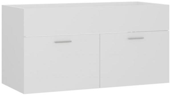 vidaXL Badmöbel-Set Weiß Spanplatte [3071243] Bild 8