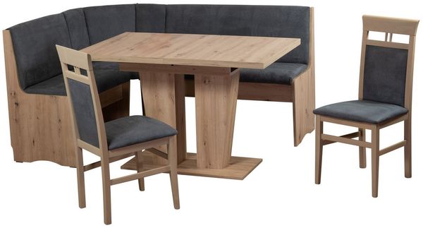 Stolebaenk Eckbankgruppe Duisburg Artisan Titanic Ibiza VE/VA, (Eckbankgruppe, 1 x Eckbank, 1 x Tisch, 2 x Stuhl)