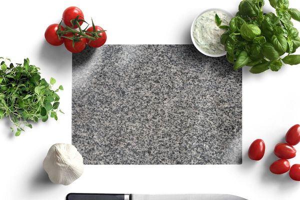 MuchoWow Schneidebrett Granit - Industriell - Design - Grau, Glas, Schneidebrett Glas, Küchenbrett, Rutschfest, 28x20 cm