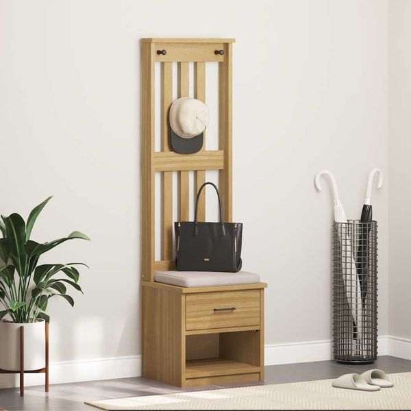 vidaXL Garderobenständer SANDNES 45x40x159,5 cm Massivholz Kiefer 4010482