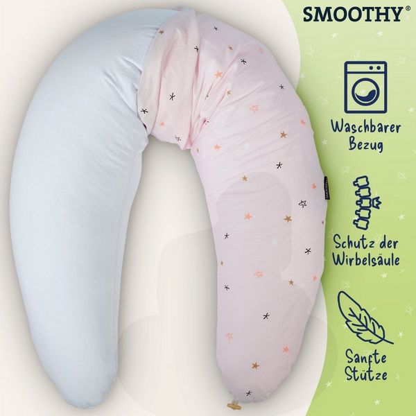 Smoothy Stillkissen SMOOTHY U-förmiges Still-&Schwangerschaftskissen–Seitenschläferkissen, Seitenschläferkissen, Lagerungs-Kissen