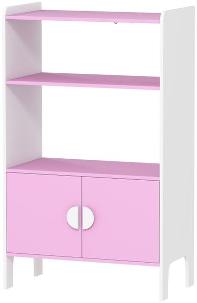 Kinderregal Mit Schrankfächern & Anti-Kipp - Bücherregal Spielzeugregal Aus Massivholz Für 3-8 Jahre, 100cm Hoch
