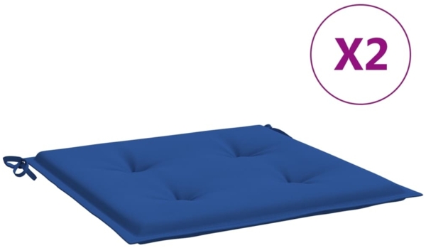 vidaXL Gartenstuhl-Kissen 2 Stk. Königsblau 50x50x4 cm Oxford-Gewebe 314059