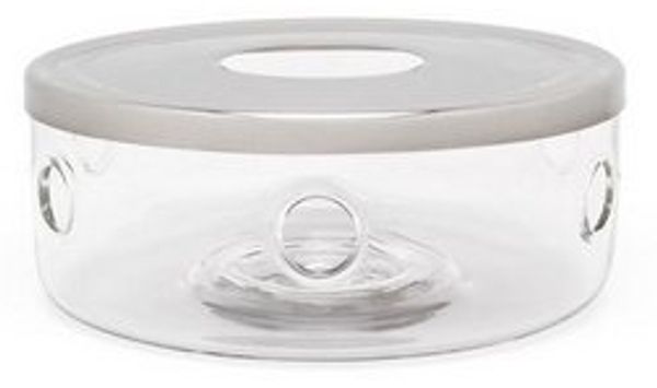 Teewärmer aus Glas/Edelstahl