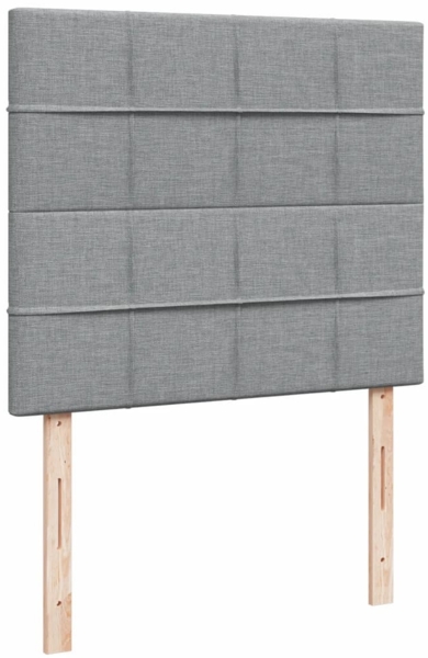 vidaXL Boxspringbett mit Matratze Hellgrau 120x200 cm Stoff 3293547 Bild 8