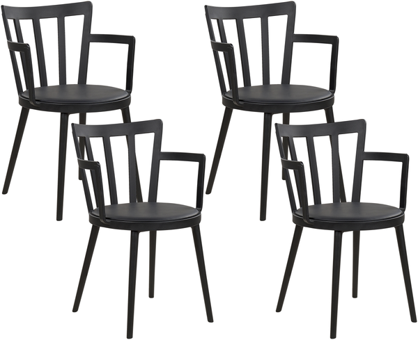 Esszimmerstuhl 4er Set MORILL Schwarz
