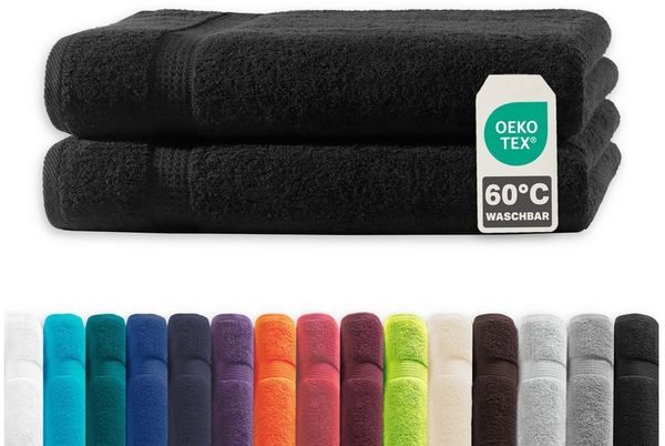 Devior Handtuch Set Frottierserie Elegance in vielen Farben, hochwertig mit 500 g/m², Duschtücher - 100% Baumwolle (Spar-Set, 2-St), 70x140 cm, saugstark, schnelltrocknend & geruchsneutral