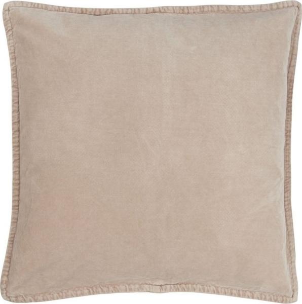 Laursen - Kissenbezug Hell- Natur- Grau 52x52cm Samt Velour 6230-44 Kissenhülle