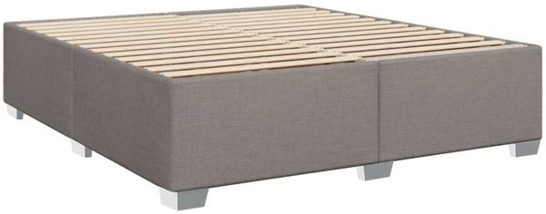vidaXL Boxspringbett mit Matratze Taupe 180x200 cm Stoff 3288278 Bild 8