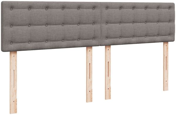 vidaXL Boxspringbett mit Matratze Taupe 180x200 cm Stoff 3288278 Bild 7