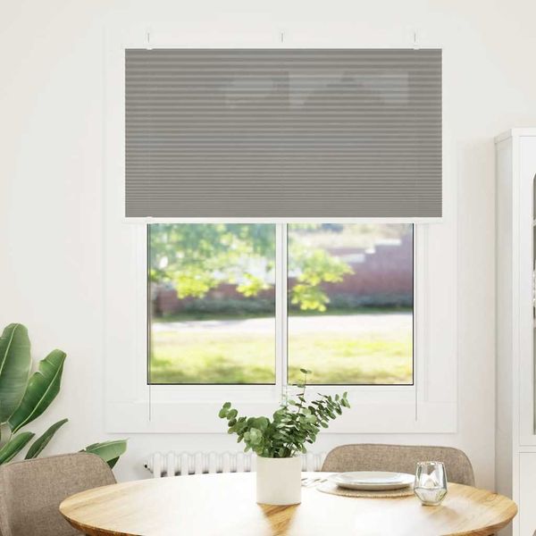 vidaXL Plissee Anthrazit 105x100 cm Stoffbreite 104,4 cm Polyester 4015076