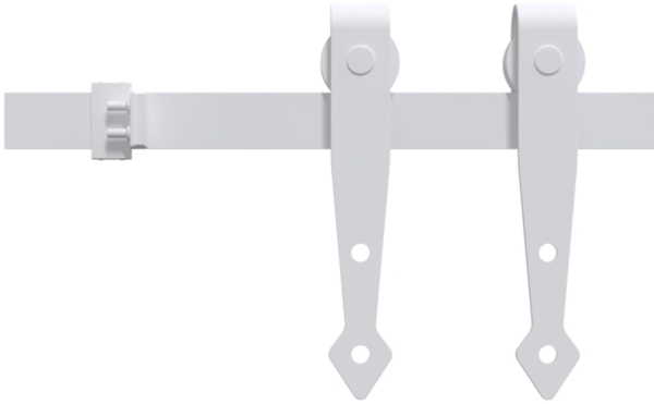 vidaXL Mini Schiebetürbeschlag Set für Schranktüren Carbonstahl 183 cm 151698 Bild 3