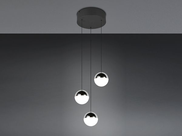 LED Pendelleuchte SENTA 3-flammig höhenverstellbar, Licht neutralweiß Ø 25cm