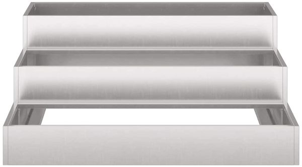vidaXL Garten-Pflanzgefäß Silber 90 x 90 x 35 cm Edelstahl 865838 Bild 6