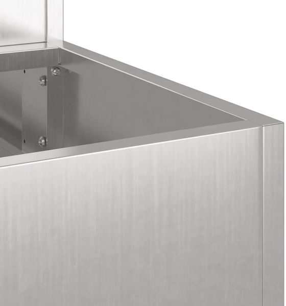 vidaXL Garten-Pflanzgefäß Silber 90 x 90 x 35 cm Edelstahl 865838 Bild 9