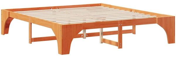 vidaXL Bettrahmen Braun 180 x 200 cm Massives Kiefernholz 872979 Bild 7