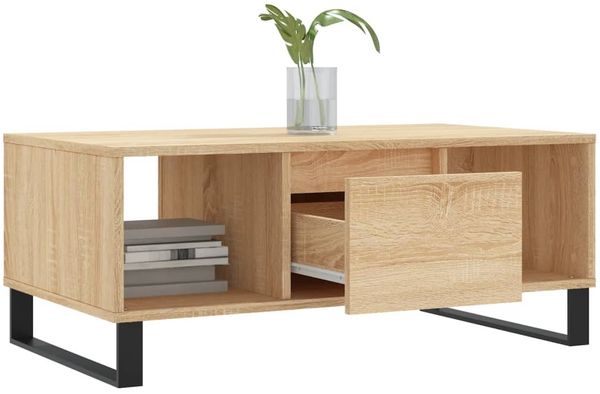 vidaXL Couchtisch Sonoma-Eiche 90x50x36,5 cm Holzwerkstoff 830599 Bild 4