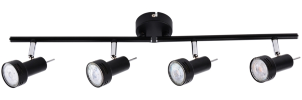 Primaster Deckenstrahler 4er LED Spot New York GU10 8 x 62 x 14 cm schwarz