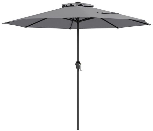 COSTWAY Sonnenschirm, LxB: 250x250 cm, mit Kurbel, Balkonschirm, UV-Schutz