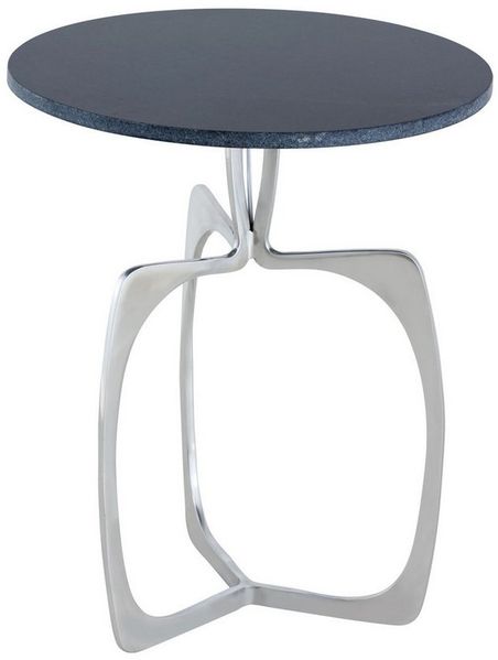 Amagohome Beistelltisch Runder Beistelltisch Berlin mit Marmor – Ø 45 cm Design Sofatisch Gold, Handarbeit