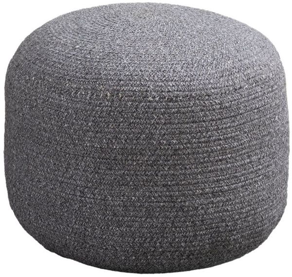 Sitzkissen Bali Pouf, Farbe: Grau meliert, Größe: 55 x 55 x 45 cm