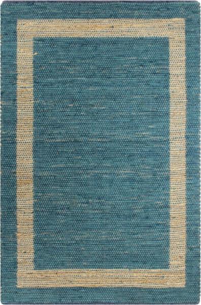 vidaXL Teppich Handgefertigt Jute Blau 160x230 cm 133736