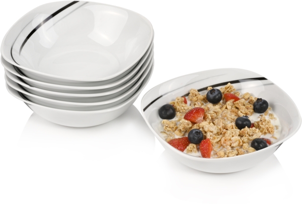 SÄNGER Müslischalen Set Bilgola Black Lines 6 teilig