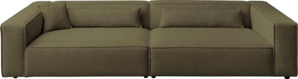 LeGer Home by Lena Gercke 3-Sitzer PIARA, XXL Sofa mit Kedernaht, Big-Sofa in Cord oder Leinenoptik, schwarze Füße, bequemer Sitzkomfort, extra tiefe Sitzfläche Bild 4