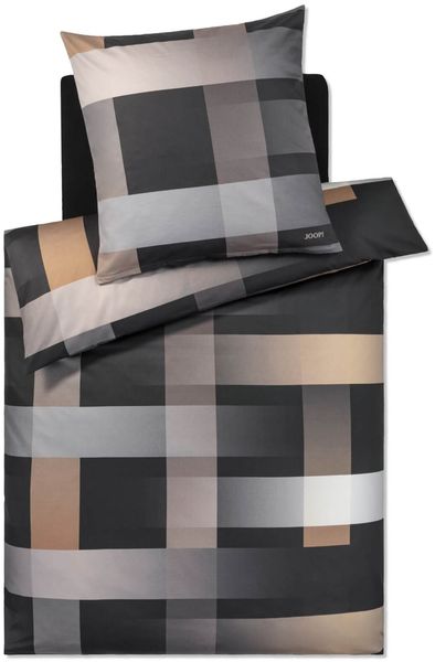 JOOP! Bettwäsche Woven 4108 09 Ebony Mako Satin 240 x 220 + 2x 80 x 80 cm